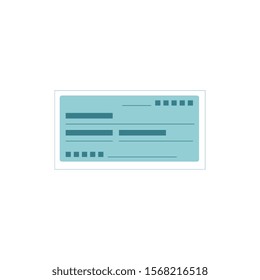 check of bank isolated icon vector illustration design