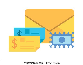 check banknote paper isolated icon vector illustration design