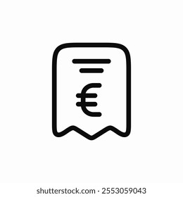 check bill euro icon sign vector