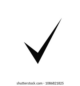 Check black vector icon 