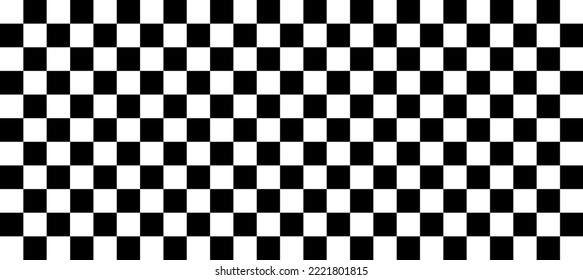 Check board background. White and Black checkered scene. flag for racing game. seamless pattern for cloth, wrapping paper, pages, curtain, cover skin. vector flat illustration.