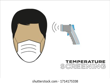 Check body temperature before entering public area