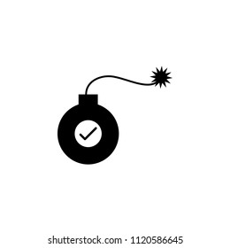 Check Bomb logo Icon Isolated on white background