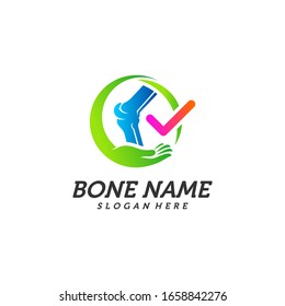 Check Bone logo design vector. Creative Bone logo template. icon symbol