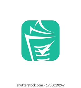check book logo icon vector isolated on white background.