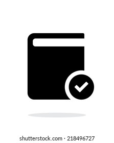 Check book simple icon on white background. Vector illustration.