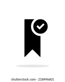 Check bookmark simple icon on white background. Vector illustration.