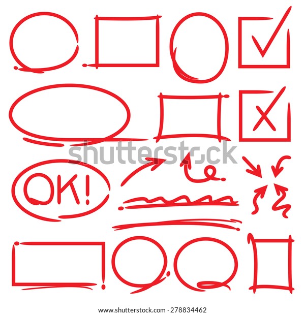 チェックボックス 円 矢印 およびハイライト表示エレメント のベクター画像素材 ロイヤリティフリー