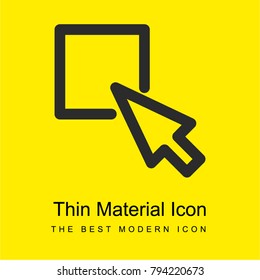 Check box with cursor bright yellow material minimal icon or logo design