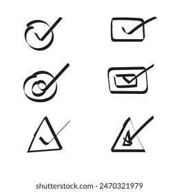 check box hand drawn doodle