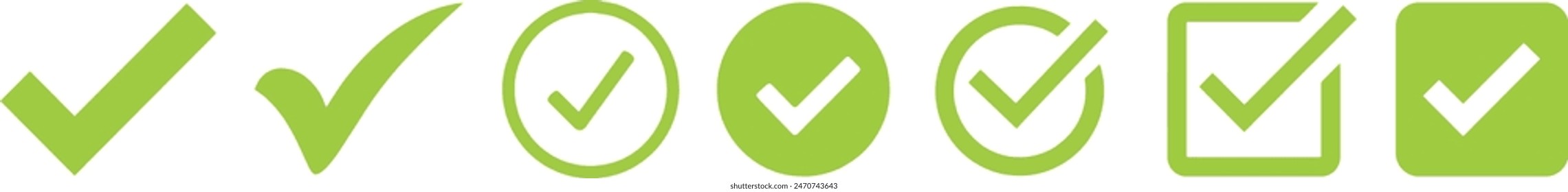 Check box icon with correct, accept checkmark icons tick box checked. Approve symbol.
