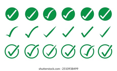 Marque la casilla de verificación con el icono correcto, acepte los iconos de marca de verificación. Aprobar símbolo.