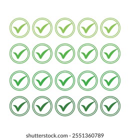 Check box icon with correct, accept checkmark icons tick box checked. Approve symbol.