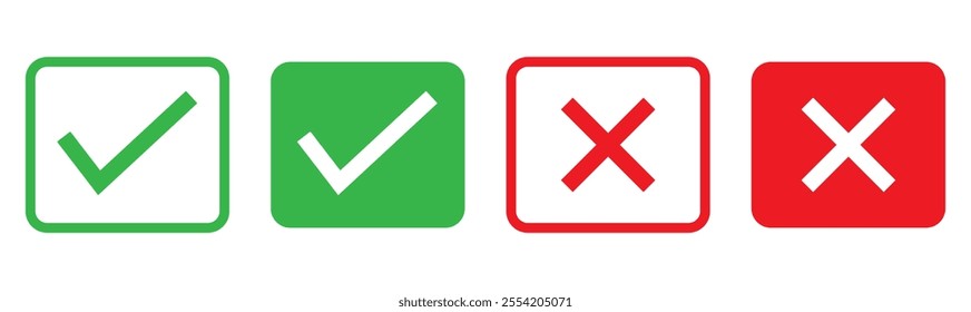 check box icon with correct, accept checkmark icons green tick box, check list circle frame - checkbox symbol sign. check mark box square frame