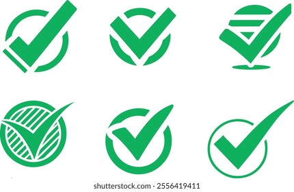 check box icon with correct, accept checkmark icons green tick box, check list circle frame