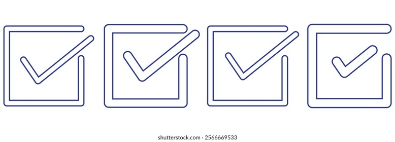 check box icon with correct, accept checkmark icons green tick box, check list circle frame - checkbox symbol sign. check mark box square frame