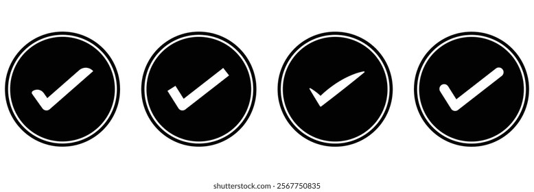 check box icon with correct, accept checkmark icons . yes, approved concept.  vector illustration eps 10.
