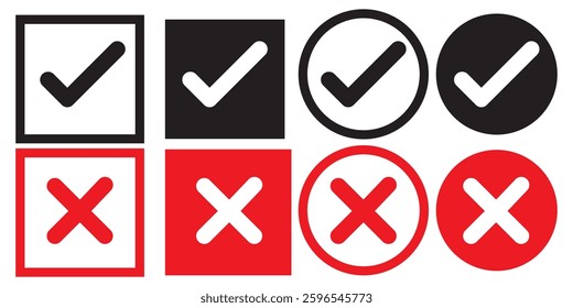 check box icon with correct, accept checkmark icons green tick box, check list circle frame - checkbox symbol sign. check mark box square frame