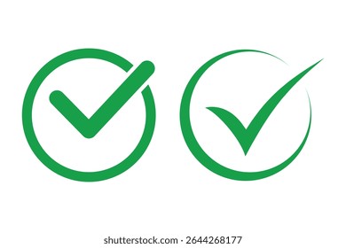 check box icon with correct, accept checkmark icons green tick box, check list circle frame - checkbox symbol sign. check mark box square frame