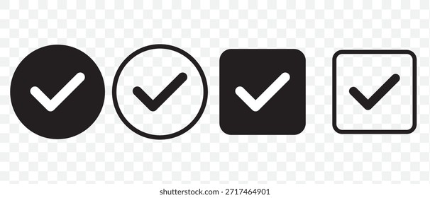 Marque la casilla de verificación con el icono correcto, acepte los iconos de marca de verificación. Aprobar símbolo. Diseño de Vector de icono de marca de verificación. Icono de marca de verificación azul. Símbolo de garrapata azul. Icono de comprobación de Vector