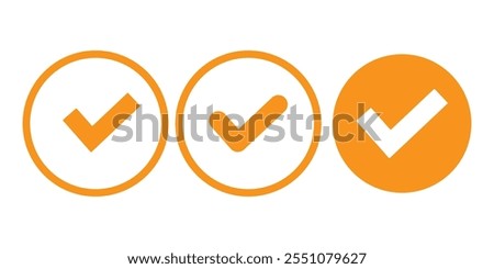check box icon with correct, accept checkmark icons green tick box, check list circle frame - checkbox symbol sign. check mark box square frame