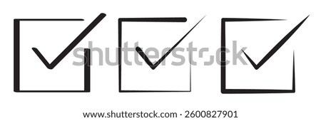 check box icon with correct, accept checkmark icons green tick box, check list icon . checkbox symbol sign. check mark box square frame.