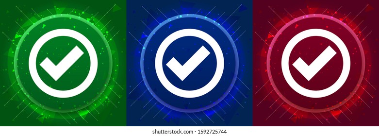 Check box icon isolated on elegant modern design abstract buttons set illustration