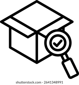 Check Box Icon Line Vector Illustration