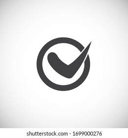 Check box icon on background for graphic and web design. Creative illustration concept symbol for web or mobile app.