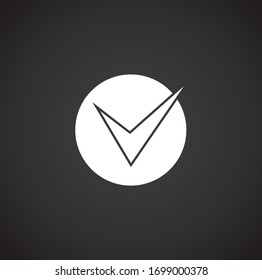 Check box icon on background for graphic and web design. Creative illustration concept symbol for web or mobile app.