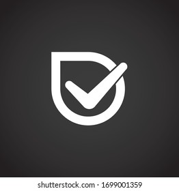 Markieren Sie das Symbol auf dem Hintergrund für Grafik und Web-Design. Symbol für kreatives Illustrationskonzept für Web- oder mobile App.