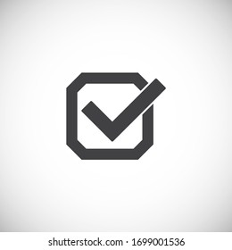 Check box icon on background for graphic and web design. Creative illustration concept symbol for web or mobile app.