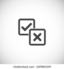 Check box icon on background for graphic and web design. Creative illustration concept symbol for web or mobile app.