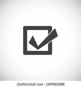 Check box icon on background for graphic and web design. Creative illustration concept symbol for web or mobile app.