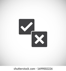 Check box icon on background for graphic and web design. Creative illustration concept symbol for web or mobile app.