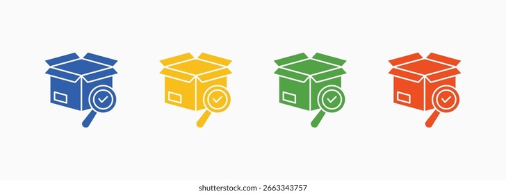 Conjunto de iconos de casilla de verificación Color Colección de estilo múltiple