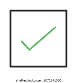 Check Box with Check icon vector image. Can also be used for Symbols. Suitable for mobile apps, web apps and print media.