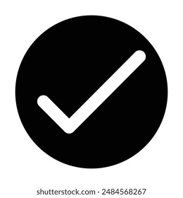 Check box icon vector on white background