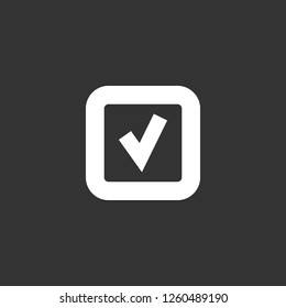 check box icon vector. check box sign on black background. check box icon for web and app