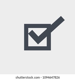 Check Box Icon, Vector of Vote Yes Sign. Voting concept.