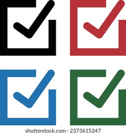 Check box icons 4-color set