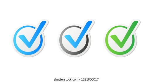 Check box icons vector set