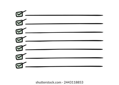 Check box isolated flat vector illustration on white background