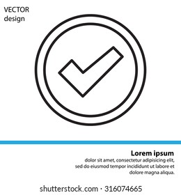 check box line icon 