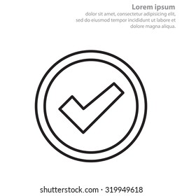 check box line icon 