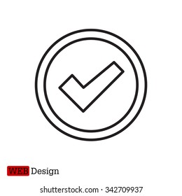 check box line icon 