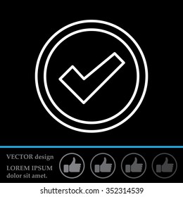 check box line icon 
