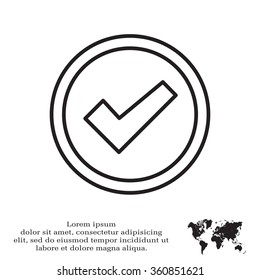 check box line icon 