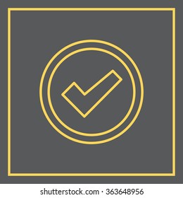 check box line icon 