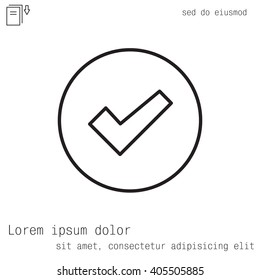 check box line icon 